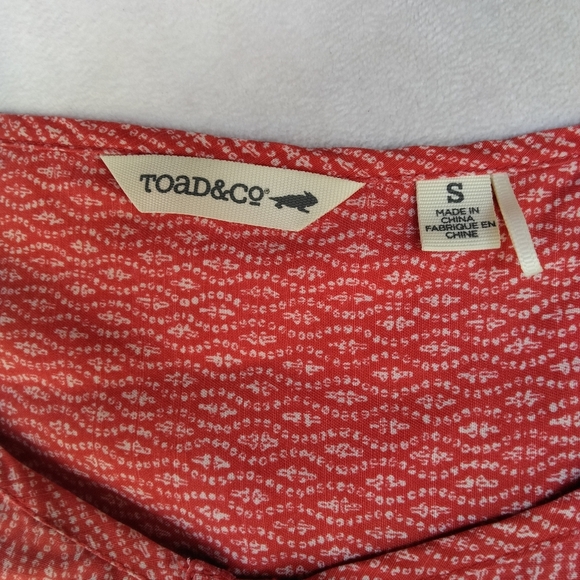 Toad & Co Red Windsong Button Front Shirt Tencel Size Small - Picture 8 of 11